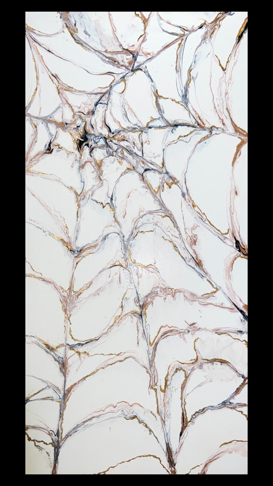 Painting акрилом Паутина