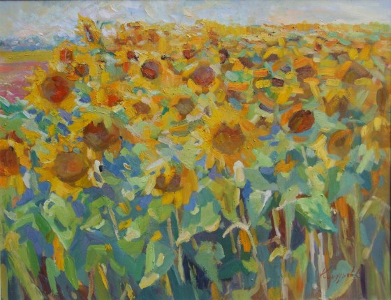 Painting маслом Соняшник в степу