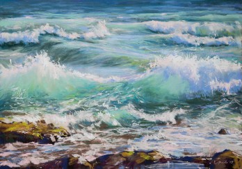 Painting пастелью Море