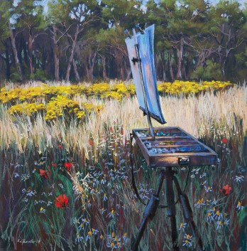 Painting пастелью Пленэр в Провансе