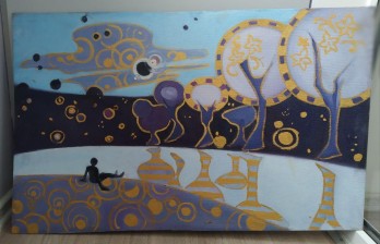 Painting маслом Пляж