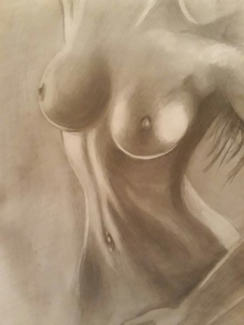 Painting карандашом Дева