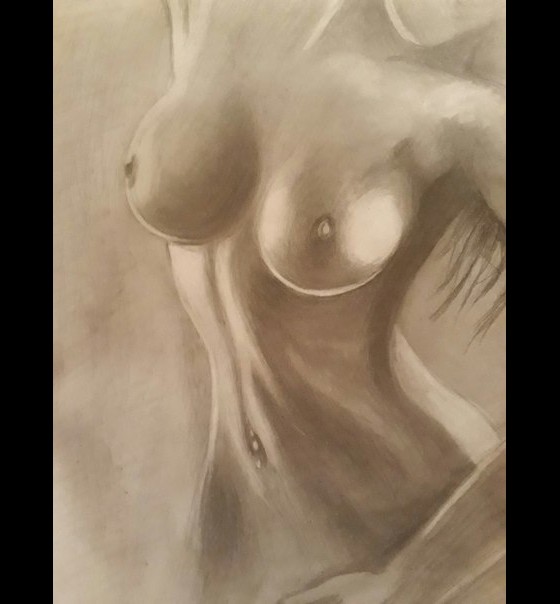 Painting карандашом Дева