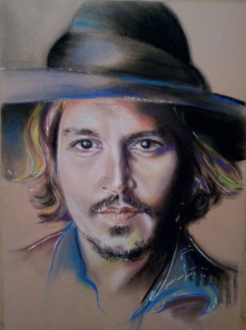 Painting пастелью Джонни