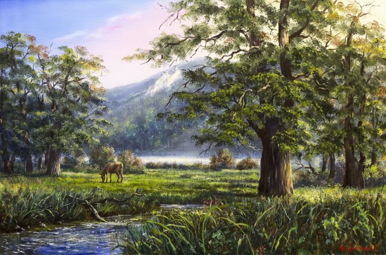 Painting маслом  "Вдали от суеты"