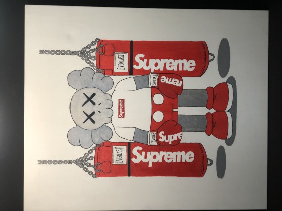 Painting акрилом Kaws