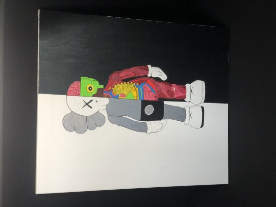 Painting акрилом Kaws