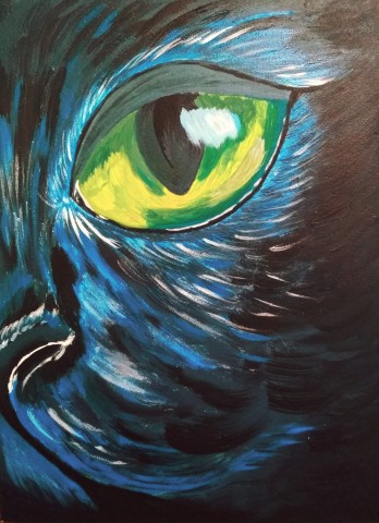 Painting акрилом Кошачий глаз