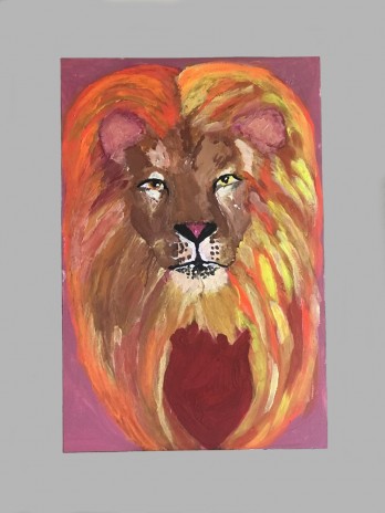 Painting акрилом Сердце Льва
