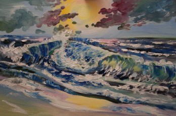Painting маслом Волна