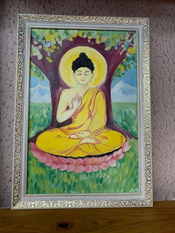 Painting маслом Будда под деревом
