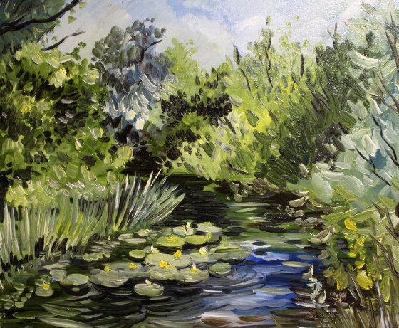 Painting маслом Озеро