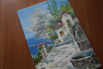 Painting маслом Итальянский дворик