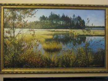 Painting маслом Landscape . Early morning.