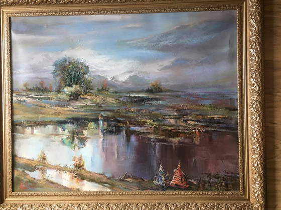 Painting маслом Dnieper River Floodplains