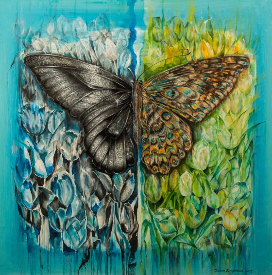 Painting маслом БАБОЧКА