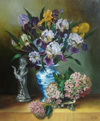 Painting маслом "Ирисы"