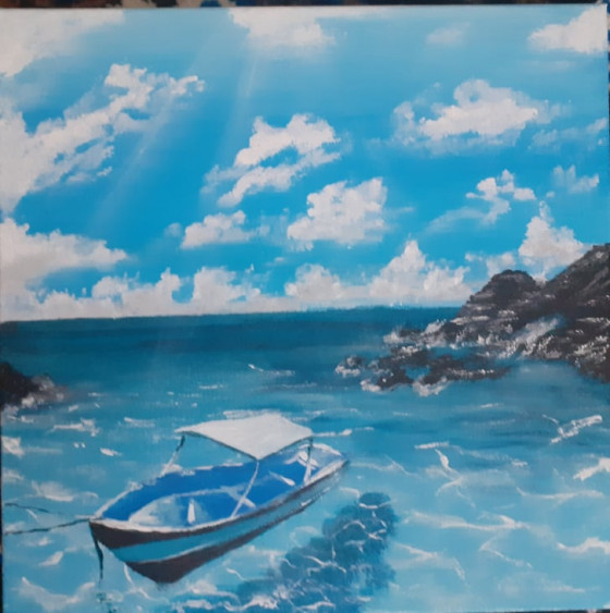 Painting акрилом Морской пейзаж.