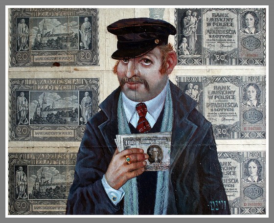 Painting маслом Pan Grzegorz Schlossmann z ulice Sv.Jatska...