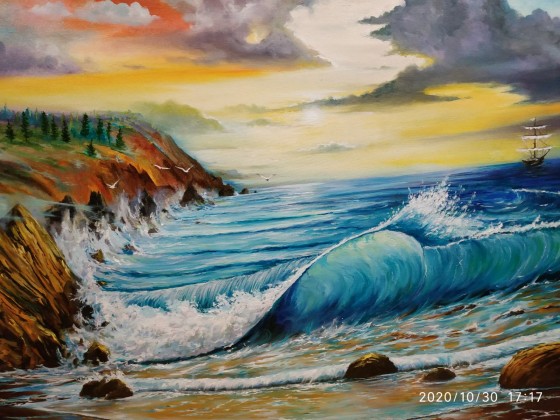 Painting маслом Море 