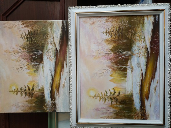 Painting маслом Зимовий вечір