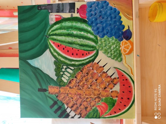 Painting маслом Шашлык с душой