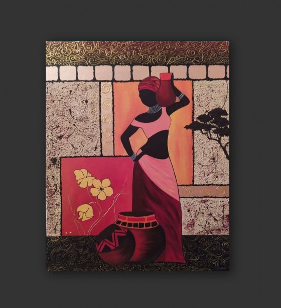 Painting акрилом Африканские мотивы