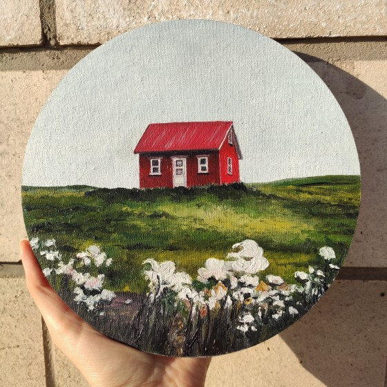 Painting маслом Уютный домик