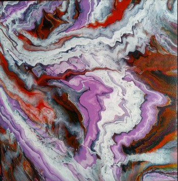 Painting акрилом Інтер'єрна картина в техніці Fluid Art