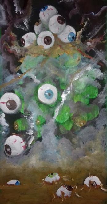 Painting акрилом Не смотри