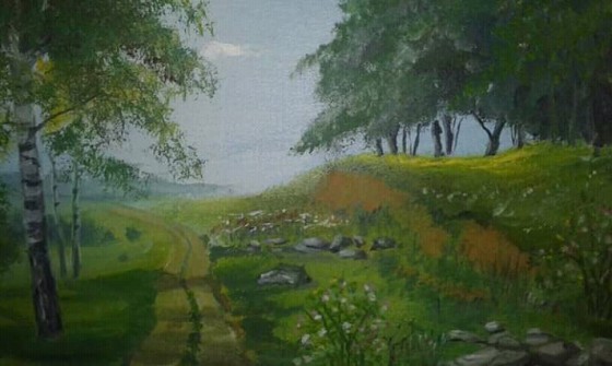 Painting маслом За селом