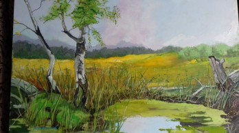 Painting маслом Болото