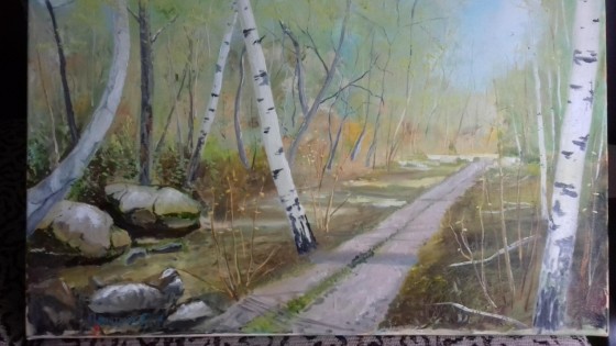 Painting маслом Парк