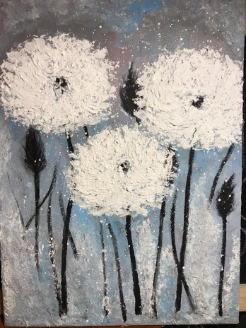 Painting акрилом Одуванчики