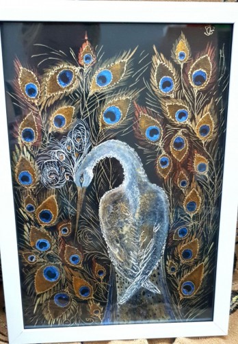 Painting в смешанной технике Жар-птица