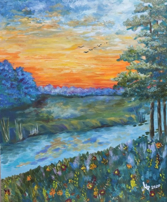 Painting маслом Закат