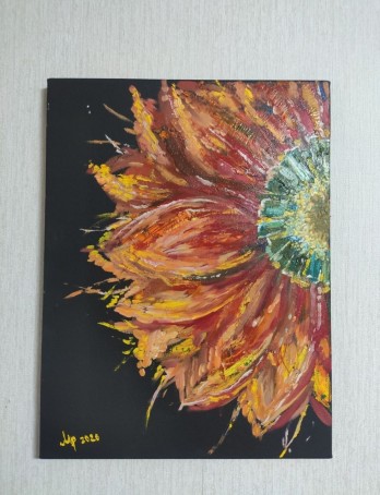 Painting маслом Огненный цветок