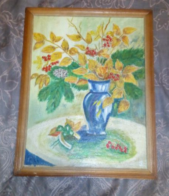 Painting маслом Осень на столе