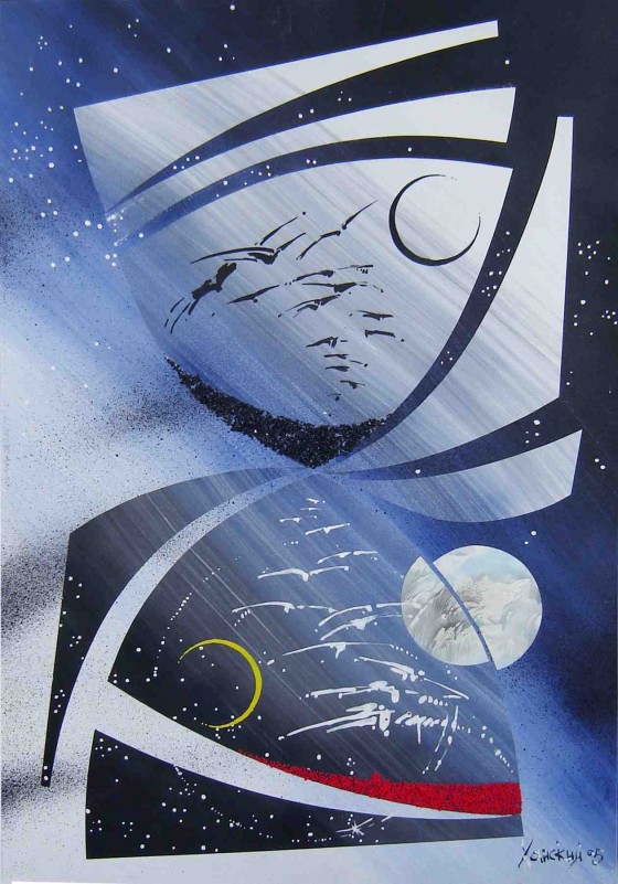 Painting акрилом Прстранственная уравновешенность