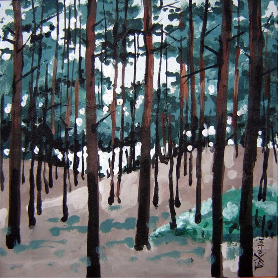 Painting акрилом Аромат хвои