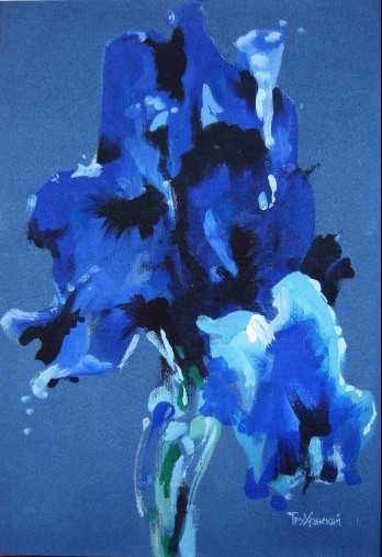 Painting акрилом В холодных тонах