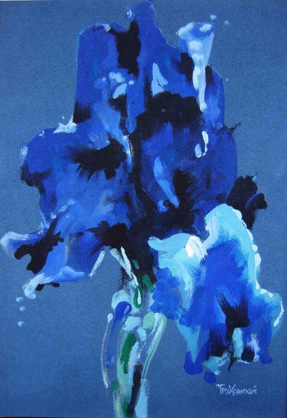 Painting акрилом В холодных тонах