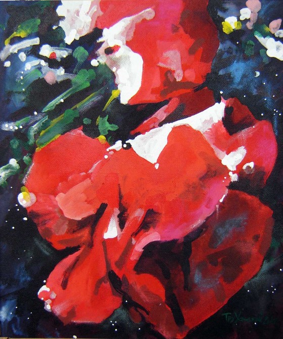 Painting акрилом В теплых тонах