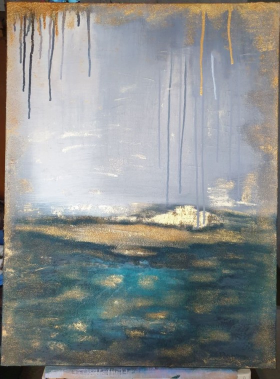 Painting акрилом Интерьерная картина "Оттепель"