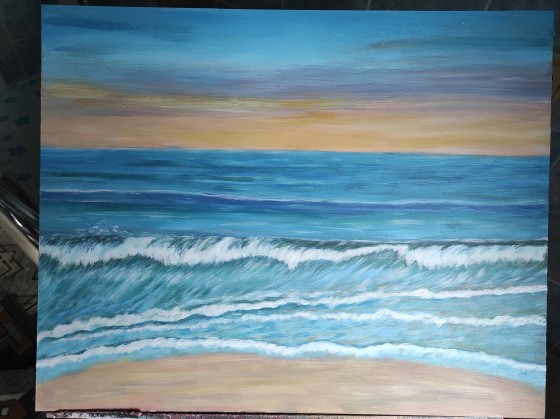 Painting акрилом Блакиті моря