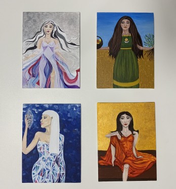 Painting акрилом Серия женские стихии