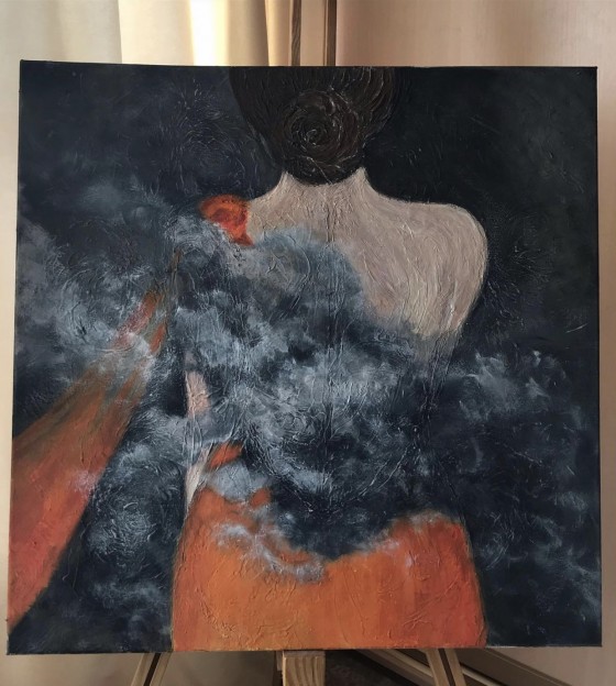 Painting в смешанной технике В обіймах ночі