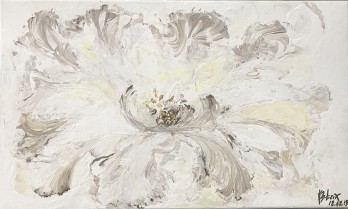Painting в смешанной технике Parrot Flower 