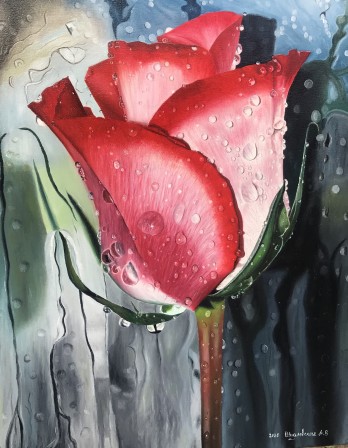 Painting маслом Картина маслом роза