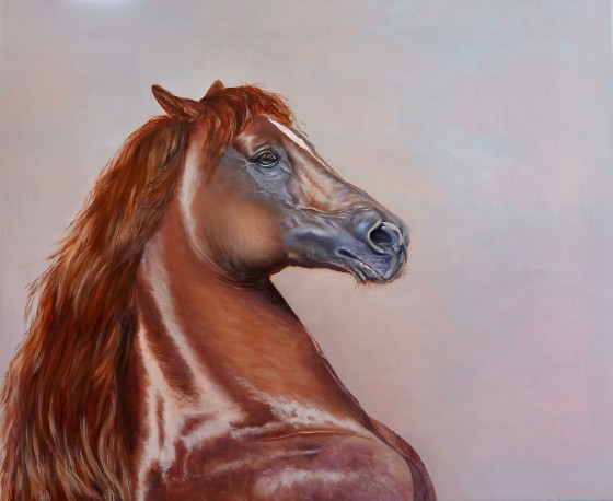 Painting маслом Рыжий конь